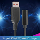 3A PD Fast Charging USB Type C Female Adapter Cable for Lenovo Yoga 3 Laptop