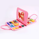 Kids Busy Board Buckle Montessori Toys Baby Learns Life Skills with Zipper