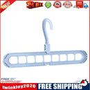 Clothes Wardrobe Hanger Hook Clothing Hanging Rack Shelf Organizer (Blue)