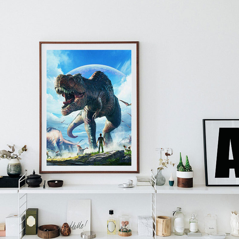 5D DIY Diamond Painting Kits Full Round Drill Huge Dinosaurs Mosaic Picture Arts