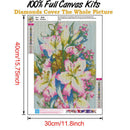 5D Full Round Drill Diamond Painting Flower DIY Women Home Decor Embroidery K