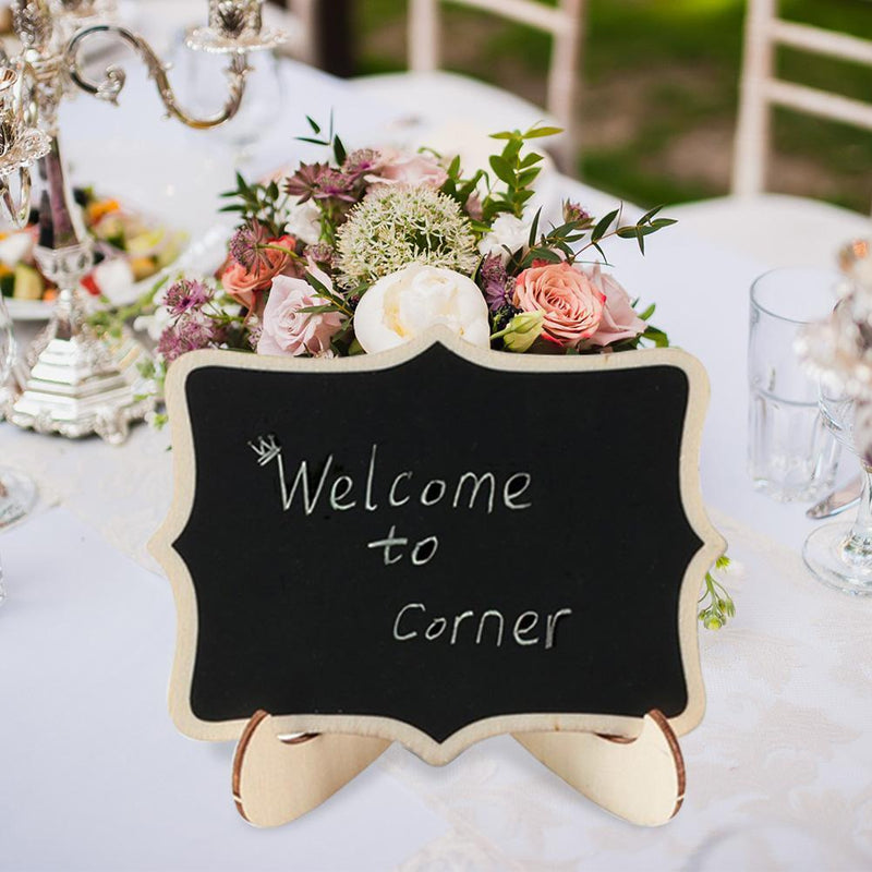 20pcs/Set Wooden Chalkboard Mini Wedding Party Table Number Message Blackboard