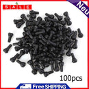 100x tubeless Car Motorcycle Valves TR412 Snap In Short Black Rubber