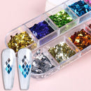 Spangles Mnicure Gel Polish Sparkly Nail Sequins Glitter Flakes Mirror Rhombus
