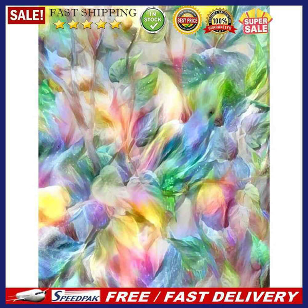 Colorful Leaves Oil Paint By Numbers DIY Craft Coloring Drawing Home Decora