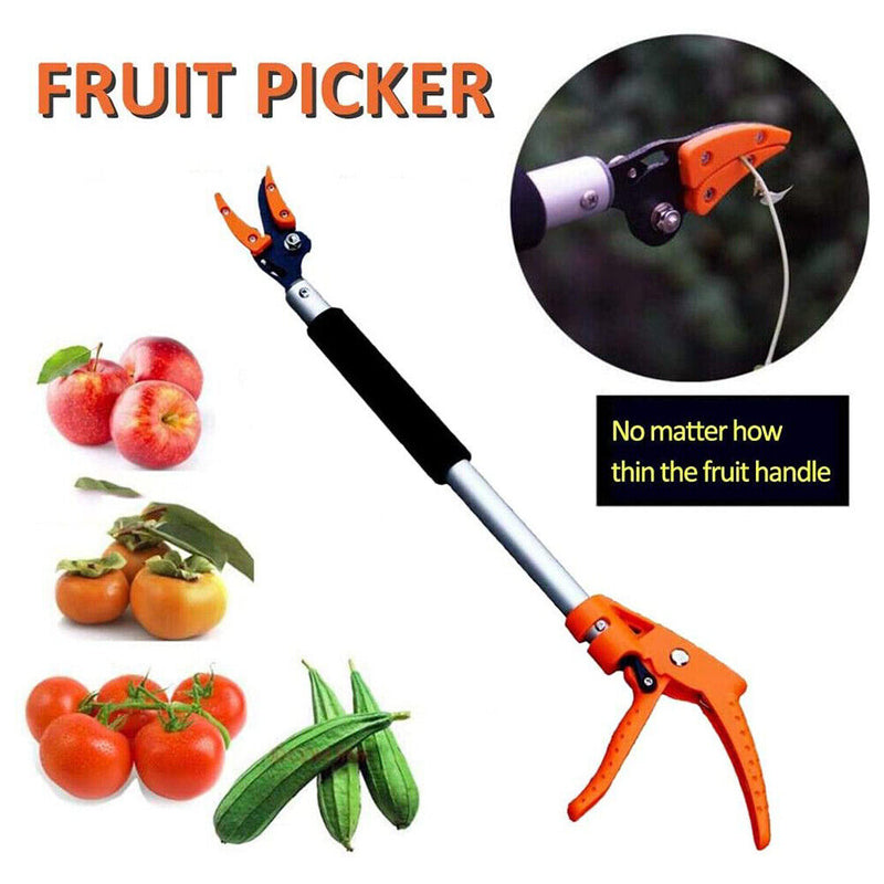 Fruit Picker Shear Gardening Tree Pruning Gripper Long Pole Cutter Catcher Newly