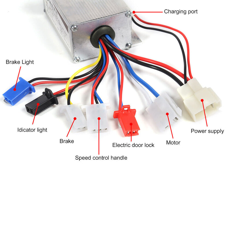 Brushed Motor Speed Controller Box for Electric Vehicle Tricycle (24V 250W)