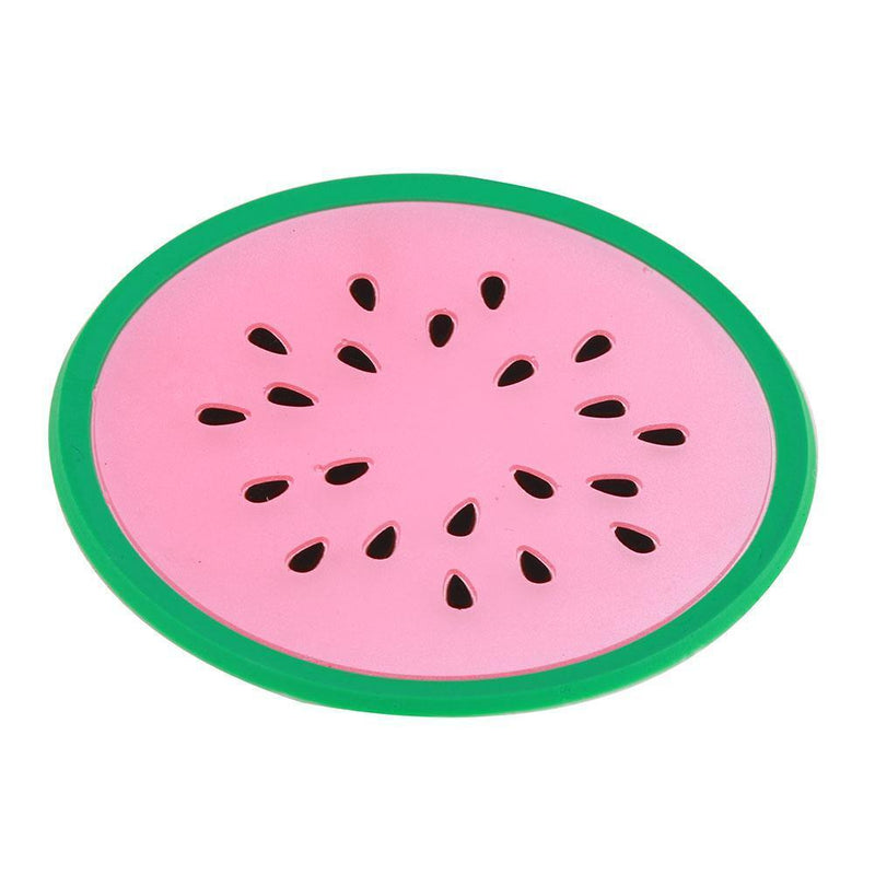 Silicone Non-Slip Fruit Pattern Placemat Round Insulation Table Cup Pad(2) Newly