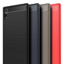 Soft TPU Carbon Fiber Phone Case Back Cover Shell for Sony XZ2 Premium Protector