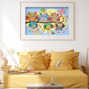 Diamond Painted 5D DIY Cartoon owl Partial Special Rhinestone Set