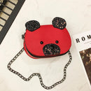 Cute Shoulder Bags Sequins Baby Girls Purse Chain Messenger Handbags (Red)