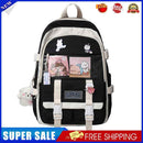 #A Hit Color Shoulder Bookbags with Pendant Pin Badge Female Backpack ?with Pend