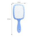 Hollow Detangling Hairdressing Comb Wet Dry Hair Scalp Plate Combs (Blue) Newly