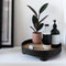 Plastic Round Storage Tray Ring Plate Jewelry Display Storage Plate (Black)