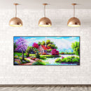 Cabin in Woods Oil Paint By Numbers Canvas Picture DIY Home Decoration Gift