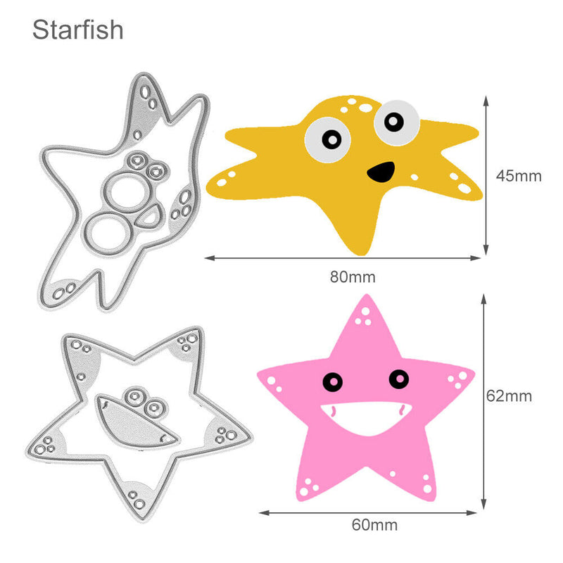 Snowvirtuos 4pcs Sea Star Metal Cutting Tools Stencils DIY Scrapbooking