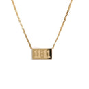 Jewelry Meaningful Lady Men Rectangle Pendant Clavicle Chain 11:11 Necklace