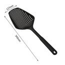 Plastic No-stick Water Ice Shovel Filter Long Strainer Colander (Black)