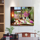 #A Table Flower Oil Paint By Numbers Kit DIY Drawing Picture for Adults Home D