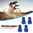 4x Presta to US Bike Tire Valve Adaptor Converter Aluminum Adapter (Blue) Newly