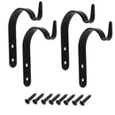4 wall hooks with screws For Concrete Posts Wooden K7X5 Panels P2R6