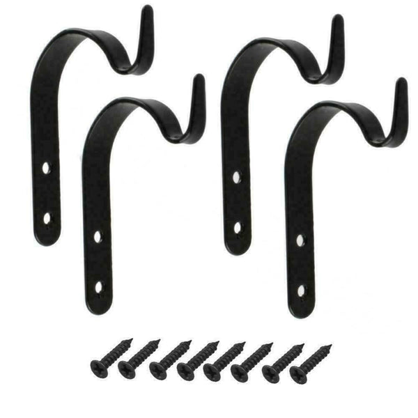 4 wall hooks with screws For Concrete Posts Wooden K7X5 Panels P2R6
