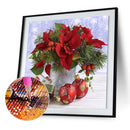 5D DIY Full Drill Diamond Painting Flowers Embroidery Needlework Set Home Dec