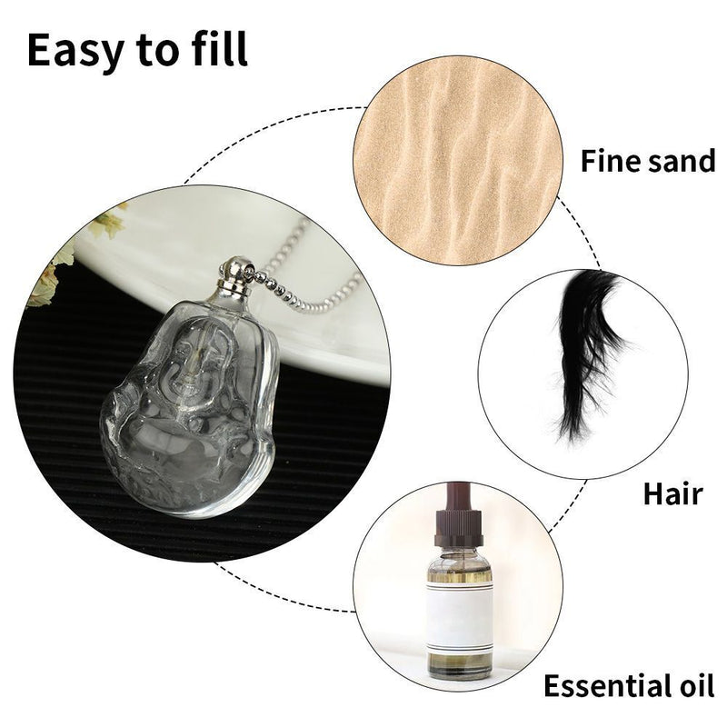 Wishing Bottle Pendant Perfume Jar Pendant Crystal Vial Necklace Lucky Charm