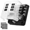 YJ-FB014 Terminal Block Holder Case 6 Ways Blade Fuse Box with Indicator Li