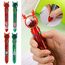 Merry Christmas Ten Color Pen Santa Claus Stationery Christmas Ballpoint Pen