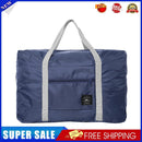 Solid Color Waterproof Foldable Travel Bag Portable Luggage Bag (Navy Blue)