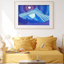 5D DIY Full Special Shaped Drill Diamond Painting Blue Snow Mountain Art De