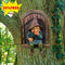 Naughty Garden Gnome Statue Elf Out The Door Tree Hugger Home Yard Decor U hot.