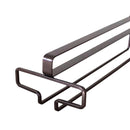 Metal Wine Rack Glass Holder Hanging Shelf Goblet Store Organizer (Black) Newly