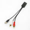 Bluetooth 2RCA AUX Cable Adapter for Phone/Pad/MP3 AUX for Car w/2RCA Interface`