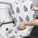 Oil Splash Scald Proof Board Kitchen Gas Stove Cooking Guard (White Leaves)