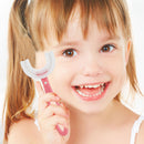 Silicone U-shaped Toothbrush 360 Degree Soft Brush for Kids (Handle Pink) Newly