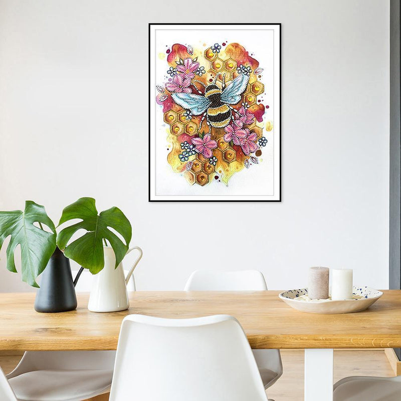 5D DIY Special Shaped Diamond Painting Bee Embroidery Mosaic Kits Wall Decor