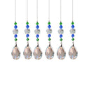 Crystal Glass Clear Chandelier Pendant Faceted Prism Part Hanging Decor G) Newly