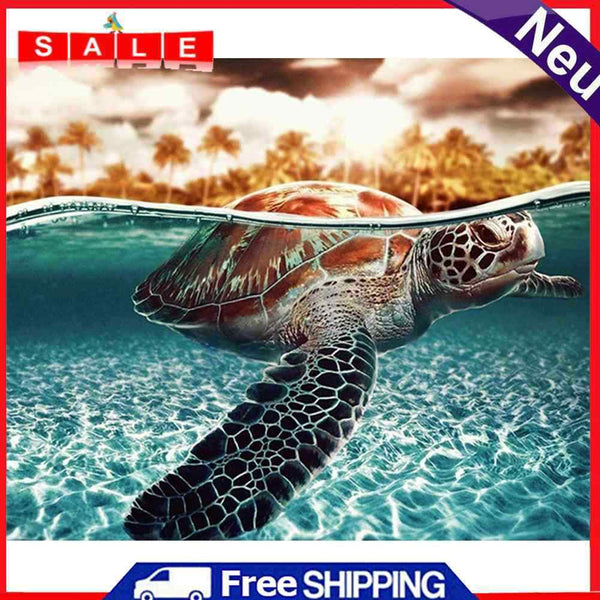 Painting By Numbers DIY Sea Turtle Hand Painted Canvas Oil Art Picture Craft Kit