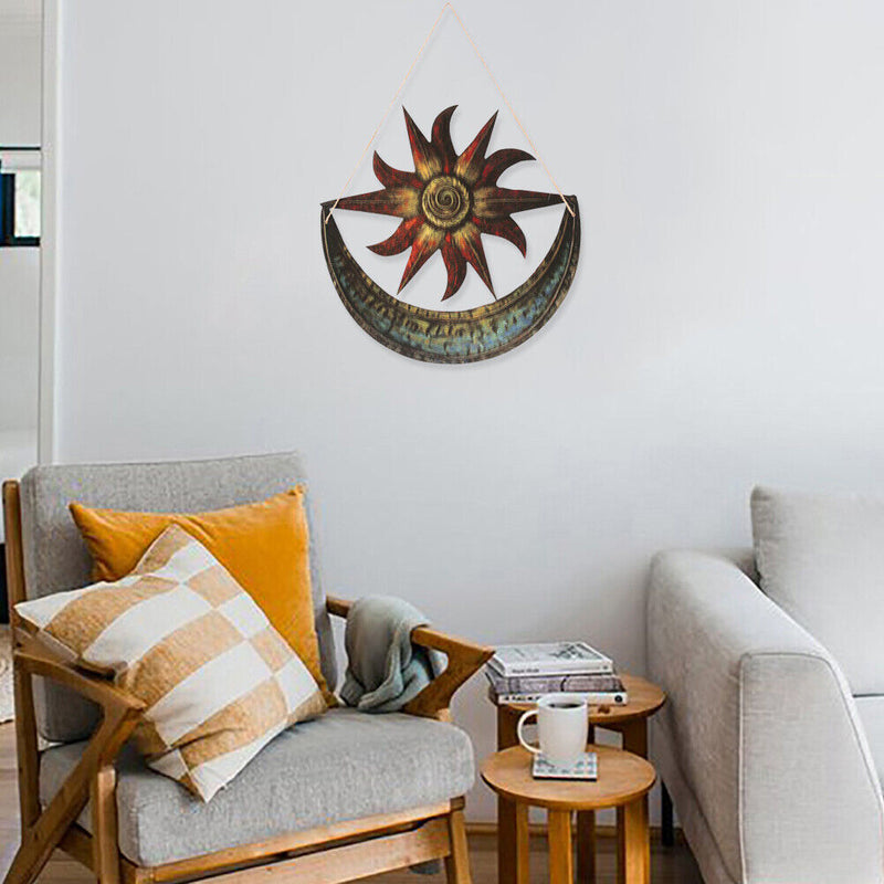 Celestial Sun Star Metal Wall Art Craft Waterproof Durable Home Hanging Dec