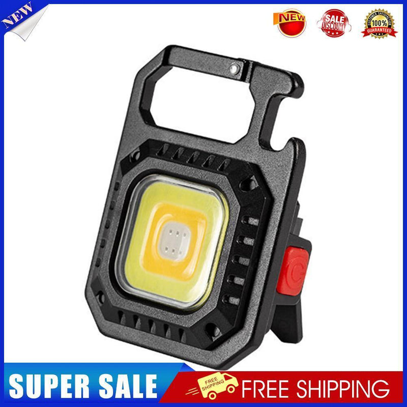 Mini LED Flashlight Work Light Pocket Outdoor Keychain Corkscrew (Standard)