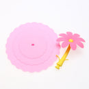 Sunflower Dustproof Reusable Silicone Cup Lid Insulation Cup Cover (Pink) Newly