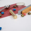 Retro Cylindrical Seal Wax Brass Envelope Seal Stamp Customs Accessory (G) Newly