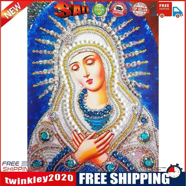 5D DIY Special Shaped Diamond Painting Religion Cross Stitch Embroidery Kit