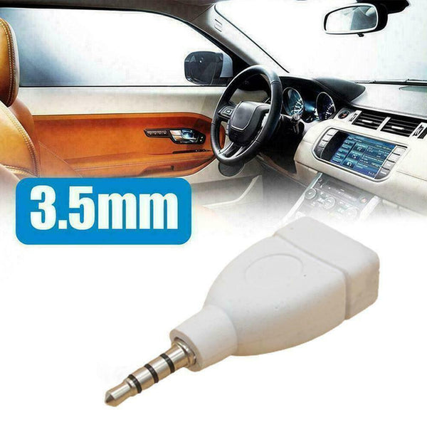 3.5mm Male Aux Audio Plug Jack To USB 2.0 Female Converter SH Adapter HOT Y8T9