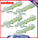 EA14 Wholesale 5Pcs 4.3-Inch Artificial Fish Bait Glow Glow Glowing Soft Squ