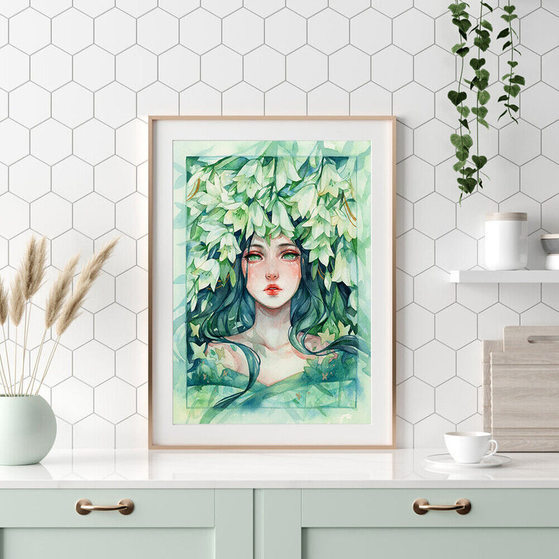 Cross Stitch Kits 11CT Stamped DIY Flowers Girl Full Embroider Needlework