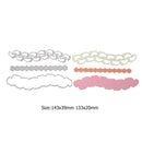 3pcs Footprint Cutting Dies Stencils Scrapbook Embossing DIY Album Cards