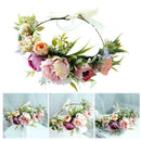 Floral Crown Hair Band Flower Headband Flower Halo Headpiece Floral Garland K8X4